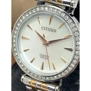 Citizen Women's Watch ER0216-67D Quartz White Mother of Pearl Dial Two T…